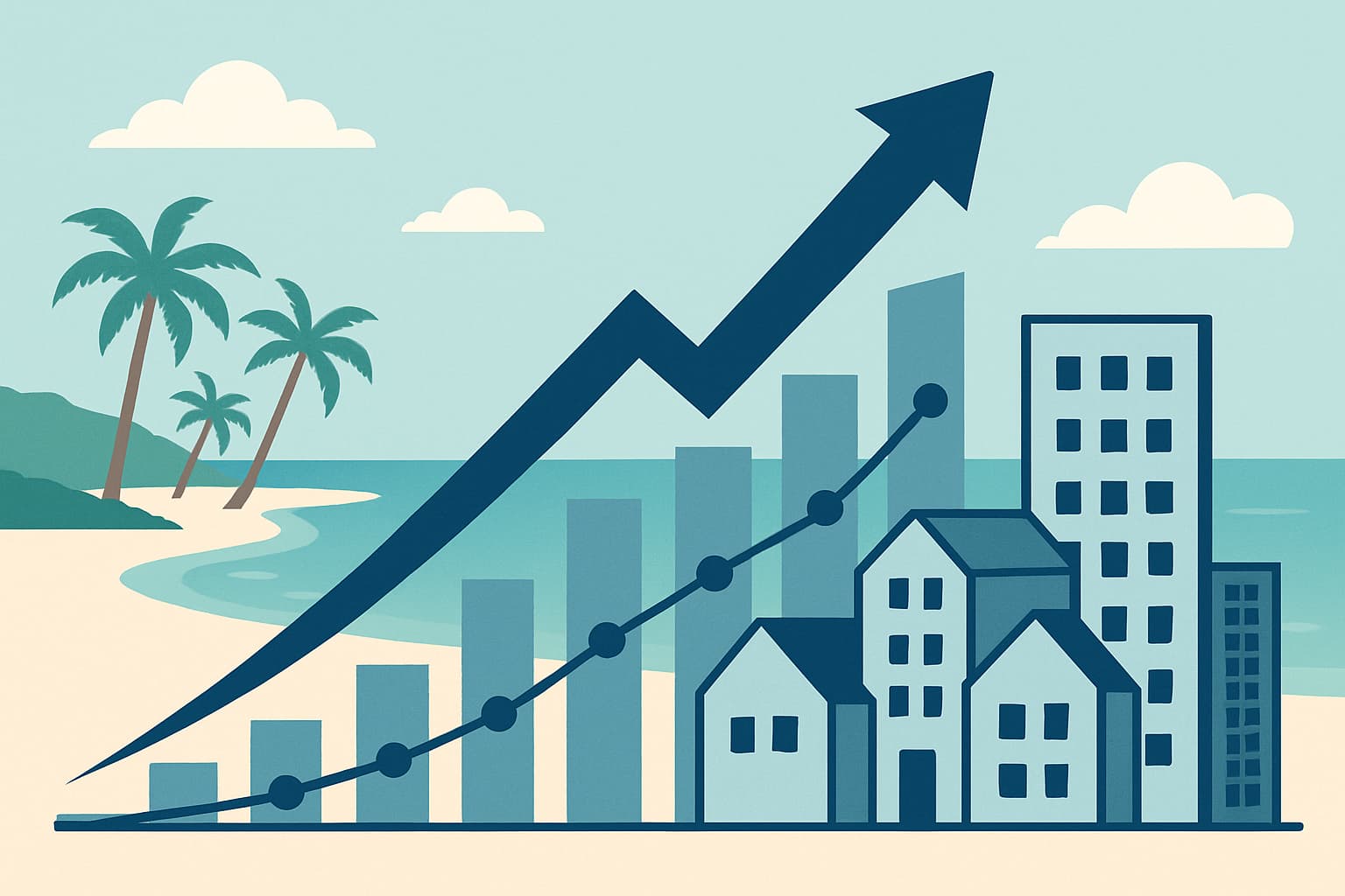 Graph showing Riviera Maya real estate market growth