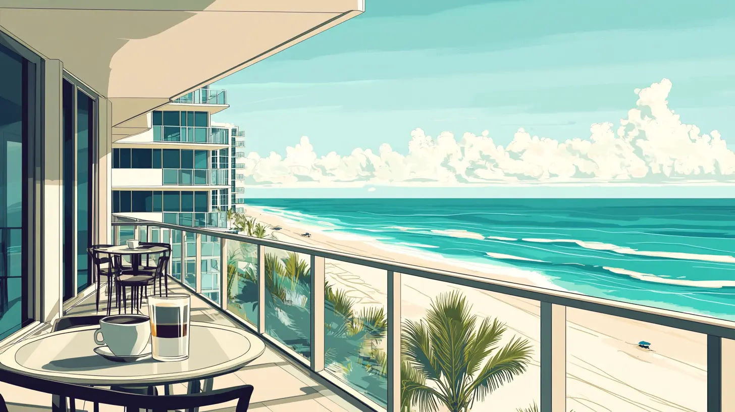 Playa Del Carmen Sustainable Home with Solar Panels Illustration